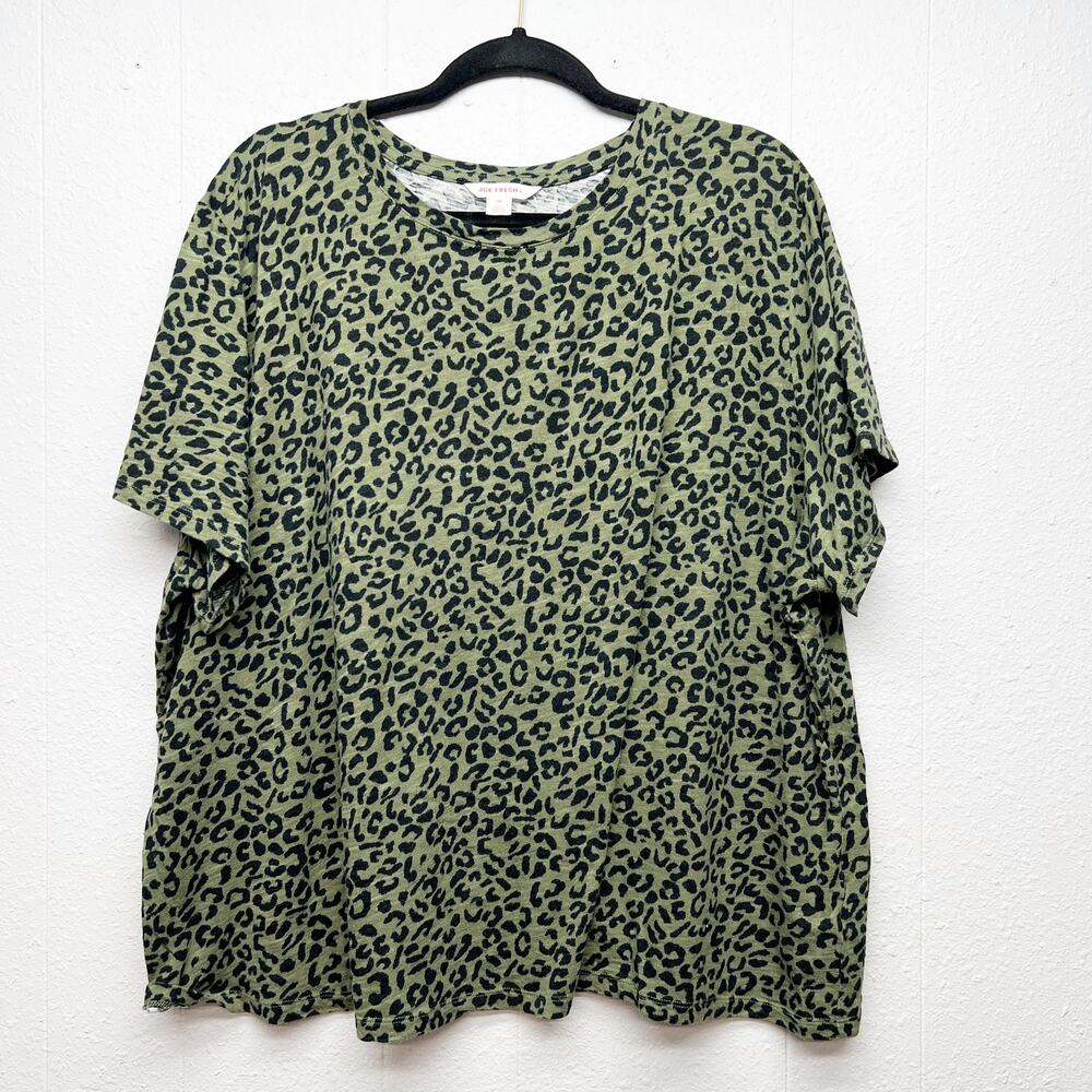 Joe Fresh Animal Print Top Womens 3X Cotton Comfort Breathable Everyday Wear